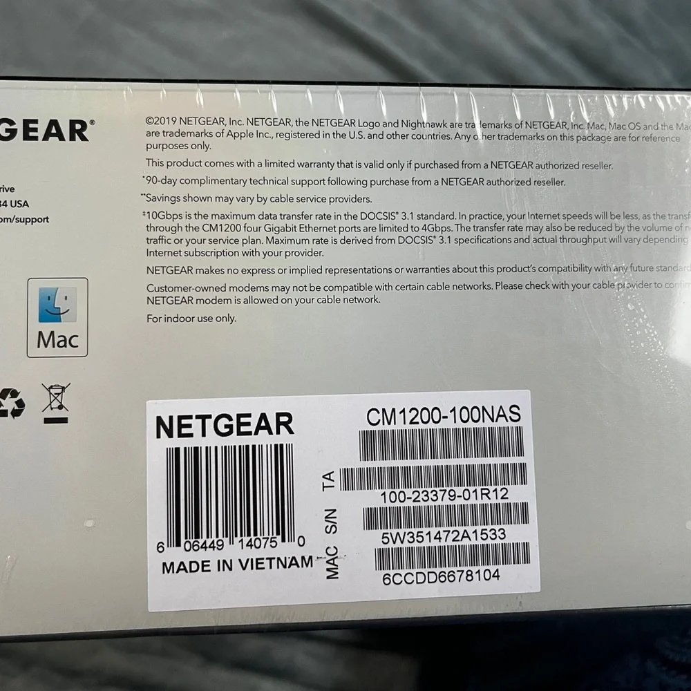 NETGEAR Nighthawk Cable Modem CM1200 - Compatible with All Cable Providers NEW - Picture 5 of 9